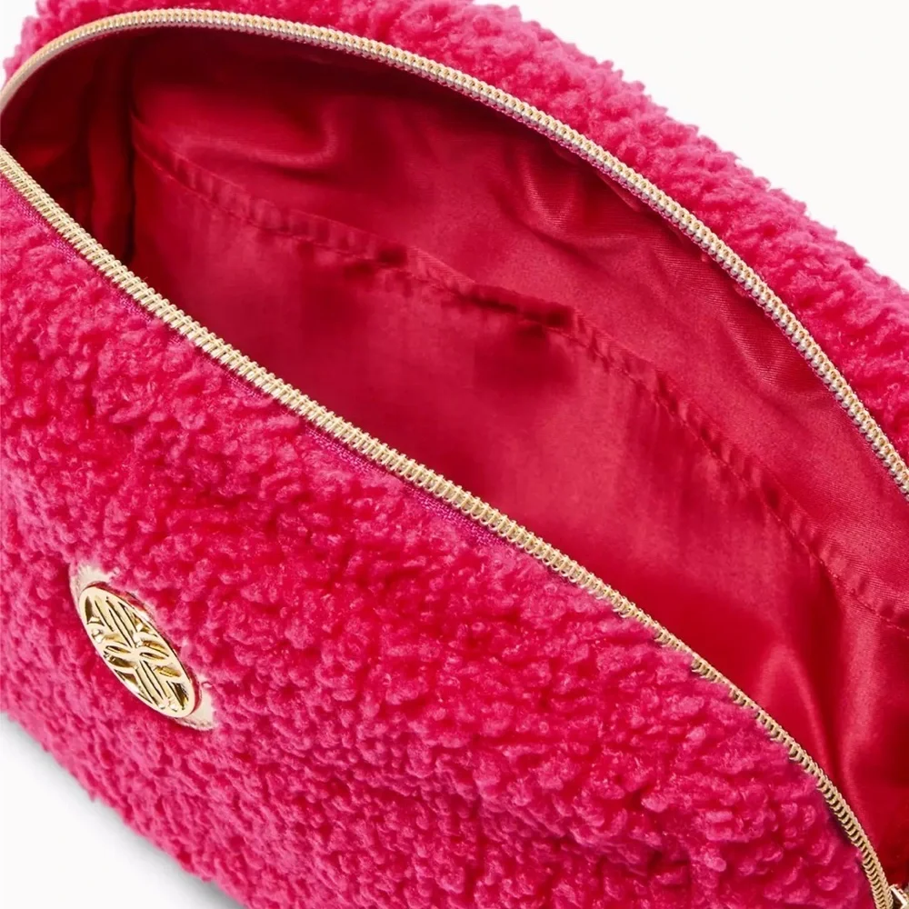 Lilly Pulitzer Jeanie Sherpa Belt Bag in Raspberry Rouge - Picture 6 of 10